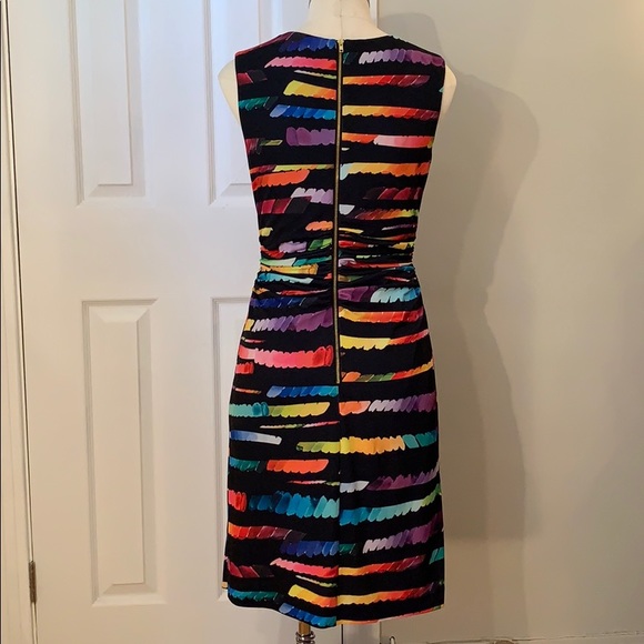 TAHARI SLEEVELESS MULTICOLOURED DRESS - Picture 5 of 8